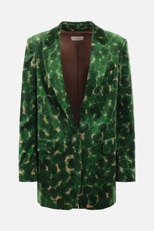 Blanchets single-breasted velvet jacket